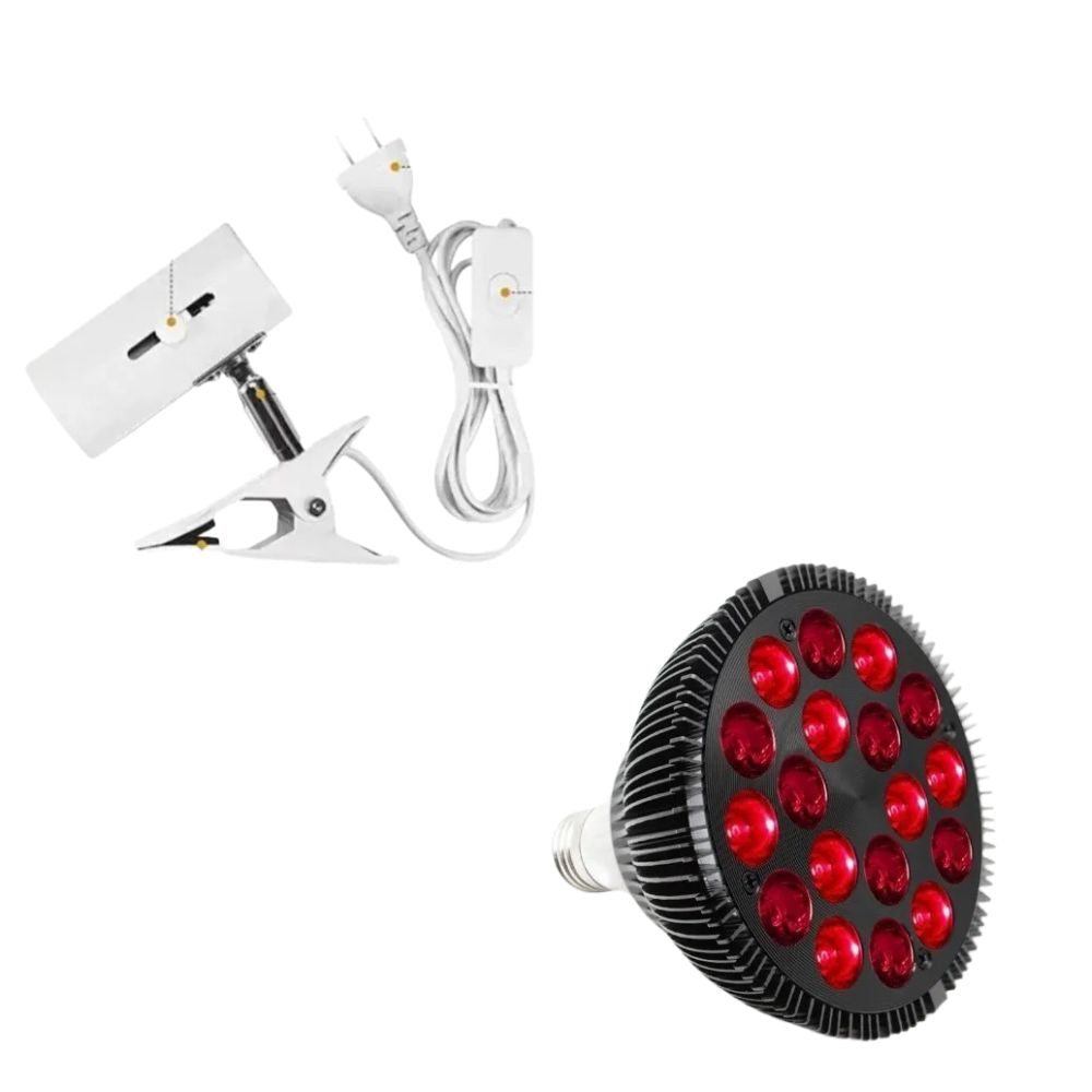 Premium Red Light Therapy Lamp for Muscle, Joint Pain Relief, Wound Healing – 660nm & 850nm Deep Penetration Infrared Bulb, 