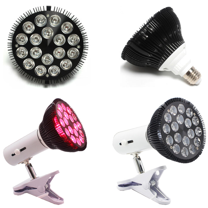 Premium Red Light Therapy Lamp for Muscle, Joint Pain Relief, Wound Healing – 660nm & 850nm Deep Penetration Infrared Bulb, 