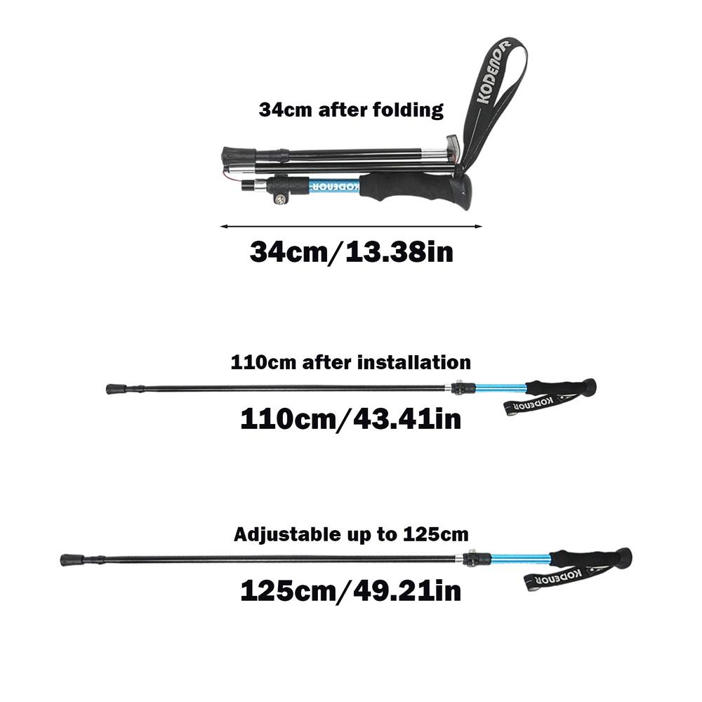 Premium Ultralight Trekking Poles – Adjustable Folding Hiking Walking Sticks, Telescopic Aluminum Poles with EVA Non-Slip 