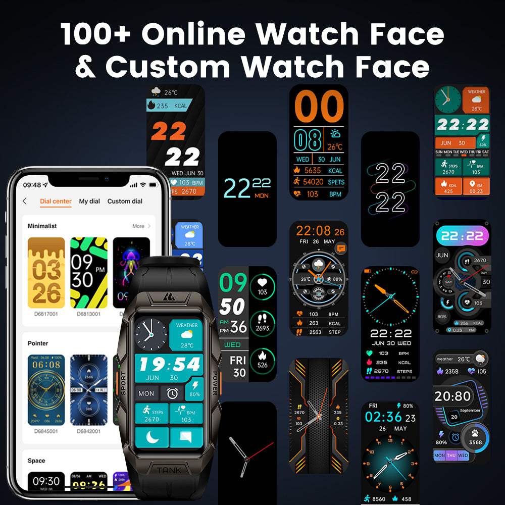 Premium Waterproof Smartwatch for Men & Women – 1.47" AMOLED Display, 70 Sports Modes, Heart Rate & Blood Pressure Monitor,