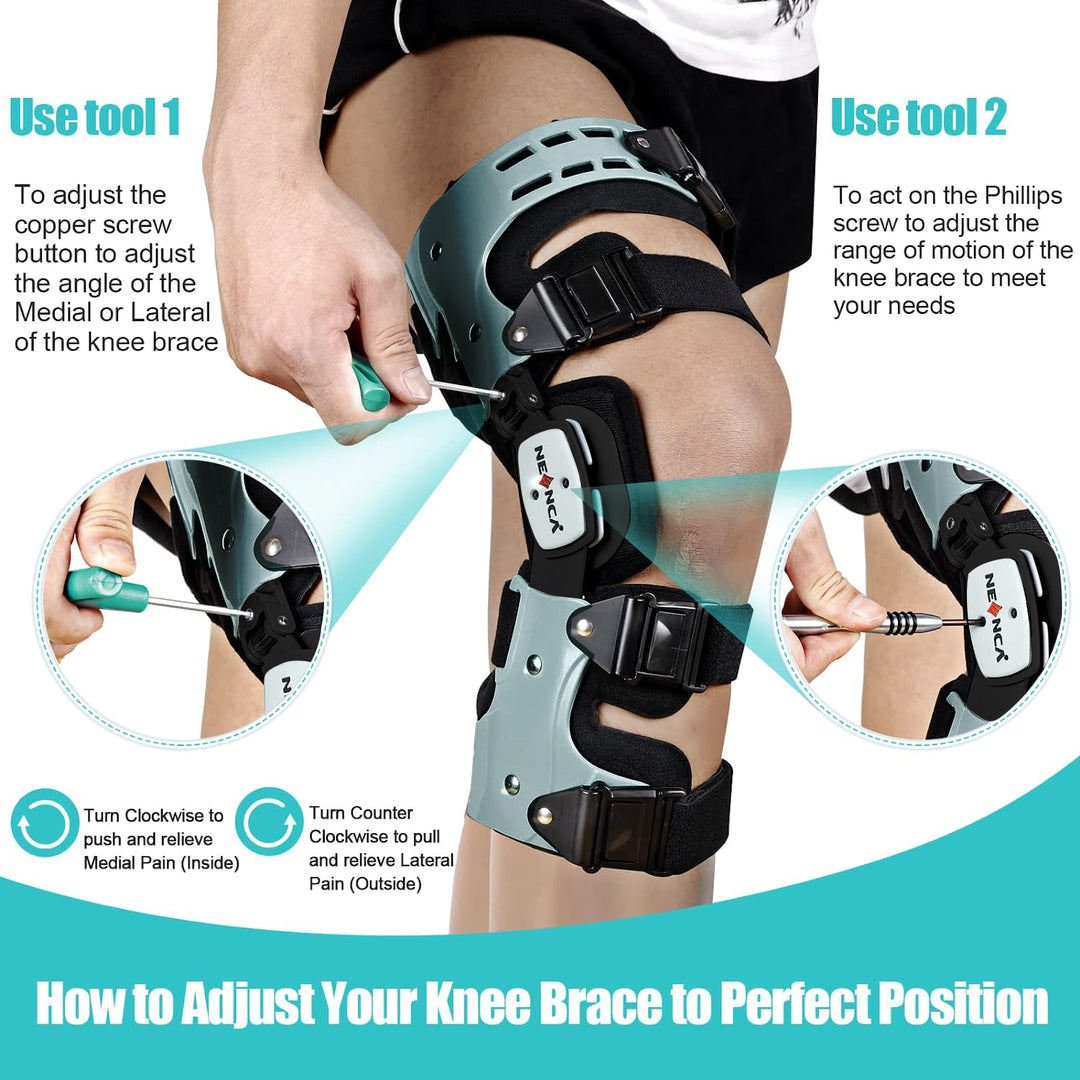 Premium Unloader Knee Brace for Arthritis Pain Relief, Osteoarthritis Support, Adjustable ROM Stabilizer, Post-Surgical 