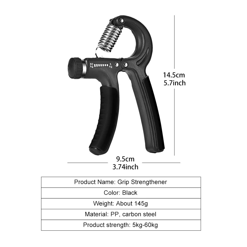 Premium Adjustable Grip Strengthener 5-60KG - Unisex Hand Exerciser & Finger Trainer for Strength Training, Rehabilitation