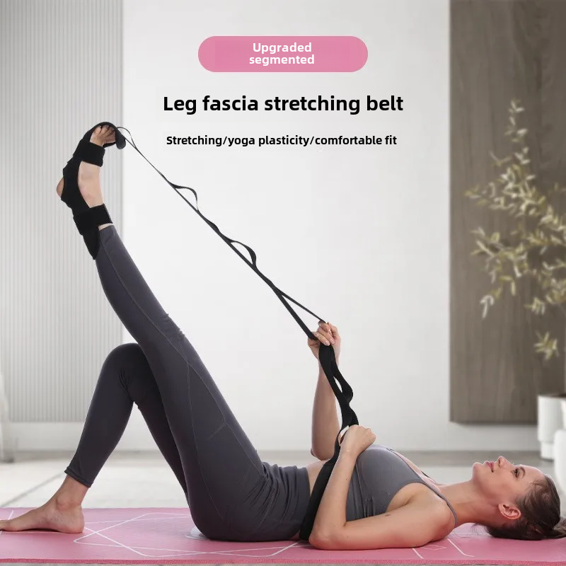 Premium Flexibility Stretching Strap - Open Back Yoga Band for Leg Stretching, Muscle Relaxation & Plantar Fasciitis Relief,