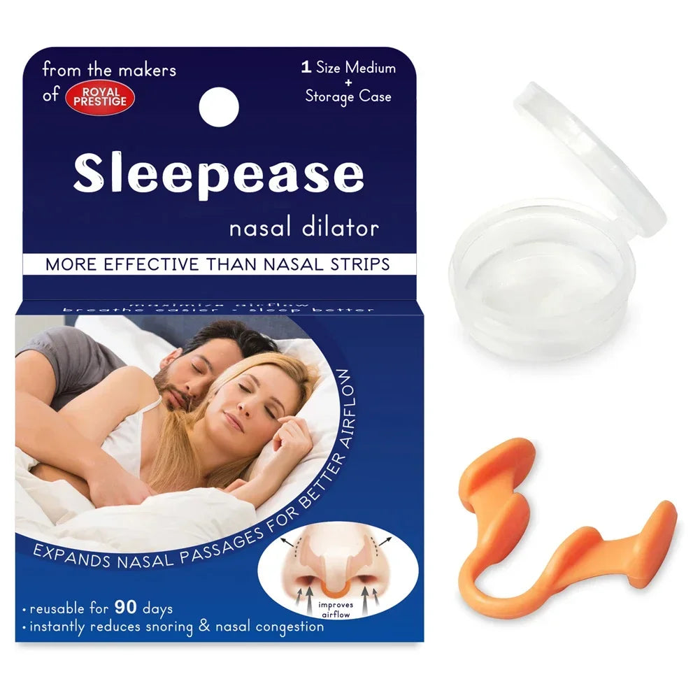 Premium Silicone Anti-Snoring Nose Clip - Comfortable Nasal Dilator for Snoring Relief, Easy Breathing, Stop Snore Aid, 