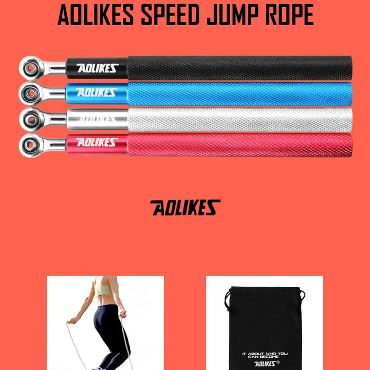 Premium Crossfit Jump Rope – Professional Speed Skipping Rope for MMA, Boxing, Fitness Training, Weight Loss, Adjustable PVC Coated Steel Wire Cable, Durable Aluminum Handles, Fast Bearings for Double Unders & High-Tempo Workouts - StrengthXPhysiotherapy