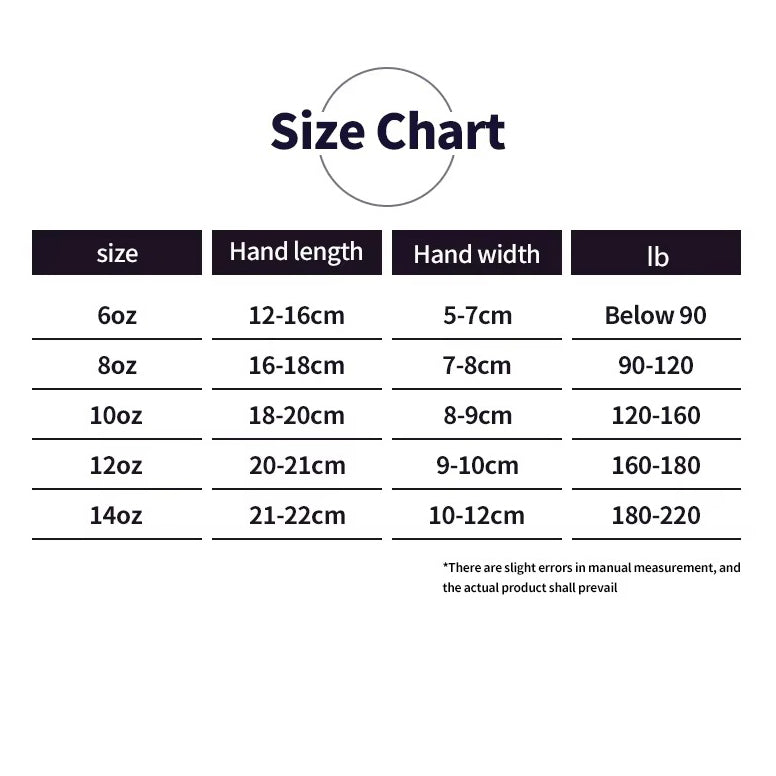 Premium PU Leather Boxing Gloves – Durable Training Gloves for Professional Fitness,  Available in Sizes 6oz to 14oz, 