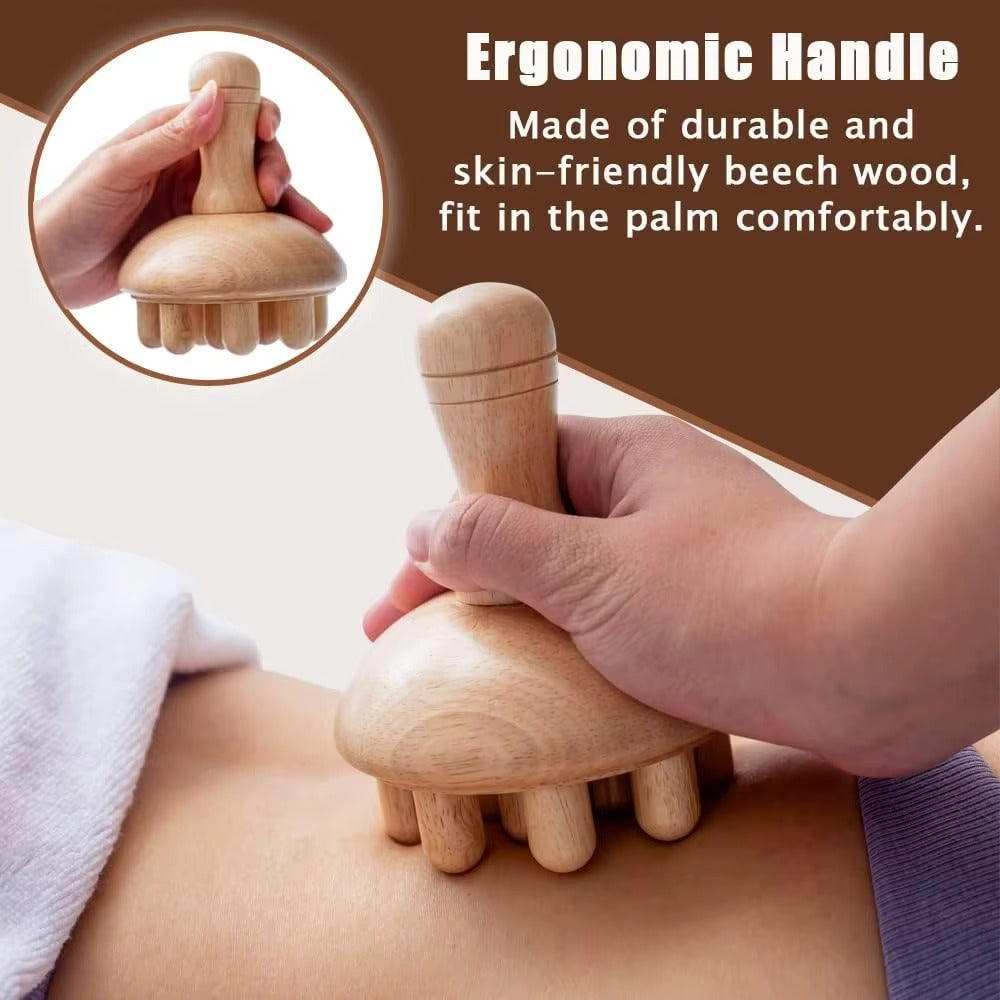 Premium Wooden Therapy Massage Tools – Complete Set for Body Shaping, Anti-Cellulite, Lymphatic Drainage, and Waist Sculpting, Ergonomic Design for Professional and Home Use - StrengthXPhysiotherapy
