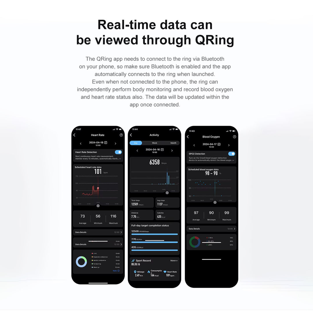 Premium Smart Ring – Heart Rate, Blood Oxygen, and Sleep Health Monitor for Men and Women, Waterproof 5ATM Fitness Tracker 