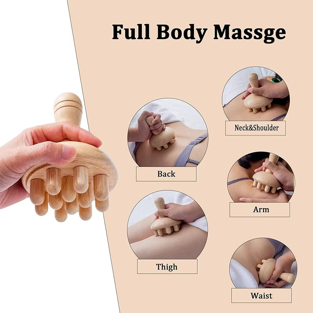 Premium Wooden Therapy Massage Tools – Complete Set for Body Shaping, Anti-Cellulite, Lymphatic Drainage, and Waist Sculpting, Ergonomic Design for Professional and Home Use - StrengthXPhysiotherapy