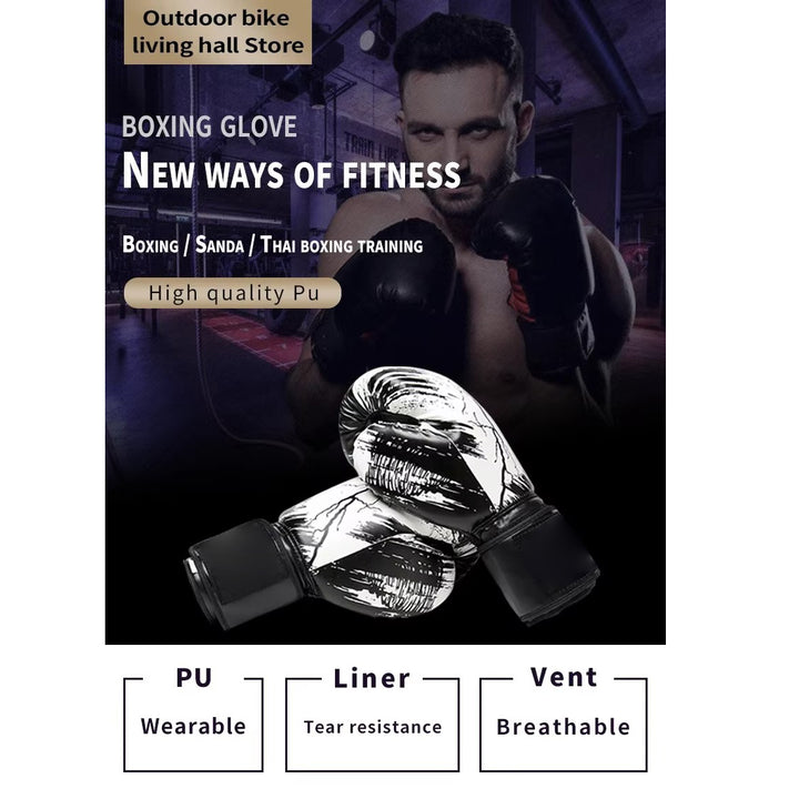 Premium PU Leather Boxing Gloves – Durable Training Gloves for Professional Fitness,  Available in Sizes 6oz to 14oz, 