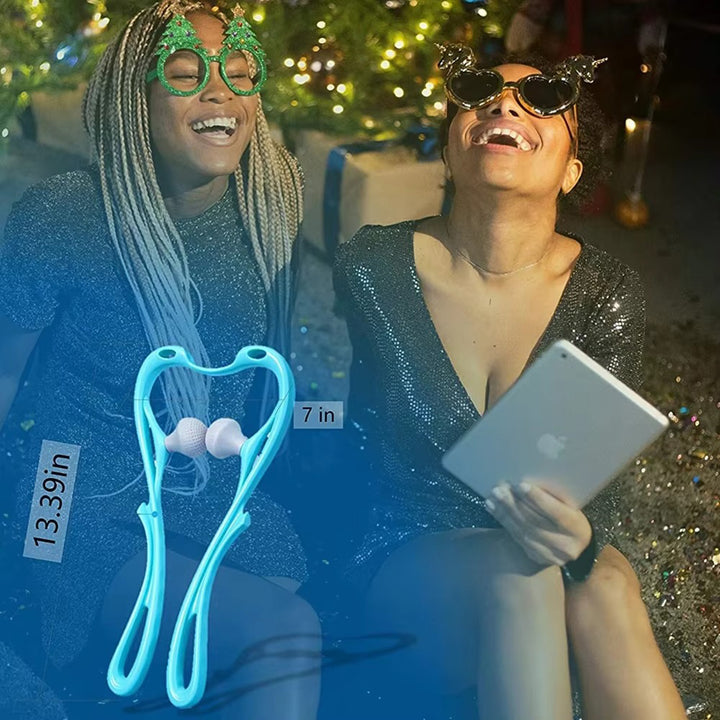 Premium Handheld Neck Massager – Trigger Point Roller for Deep Tissue Pain Relief, Adjustable 360° Massage Balls for Neck, Shoulder, Back, and Arm, Lightweight and Portable Massage Tool for Home or Office Use - StrengthXPhysiotherapy