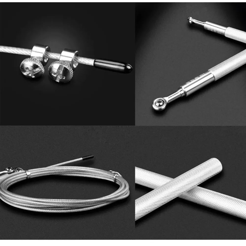 Premium Sports Jump Rope for Adults – 3m Adjustable Steel Wire Rope for Fitness, Weight Loss, and Physical Education, Durable Aluminum Handles, Ideal for College Entrance Exam Training and Endurance Workouts - StrengthXPhysiotherapy