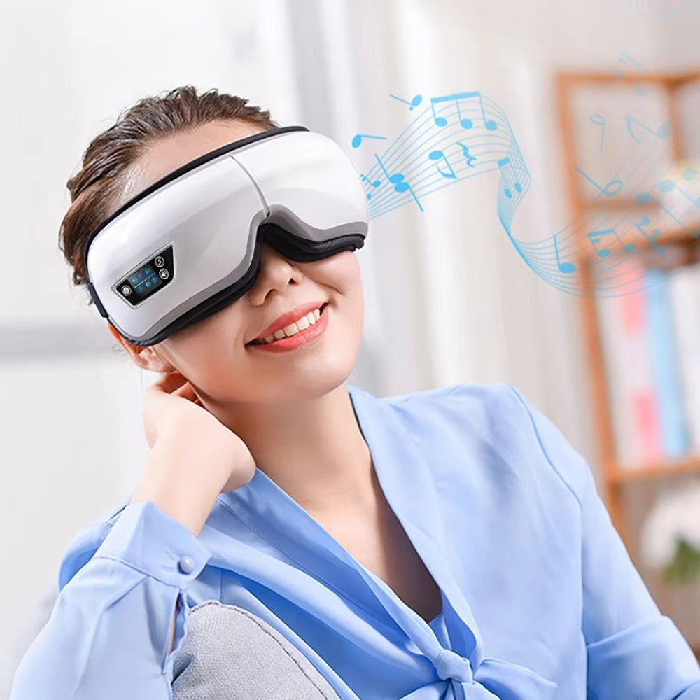 Premium Foldable Eye Massager – Vibration Airbag Pressure with Hot Compress and Bluetooth Music, Relieves Eye Fatigue and Enhances Relaxation, Four Adjustable Modes for Personalized Eye Care - StrengthXPhysiotherapy
