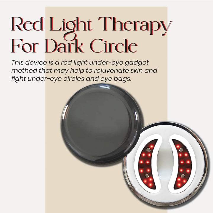 Premium LED Red Light Eye Therapy Massager with EMS and Gel Patches for Under Eye Wrinkle Treatment, 2 Modes, Rechargeable 