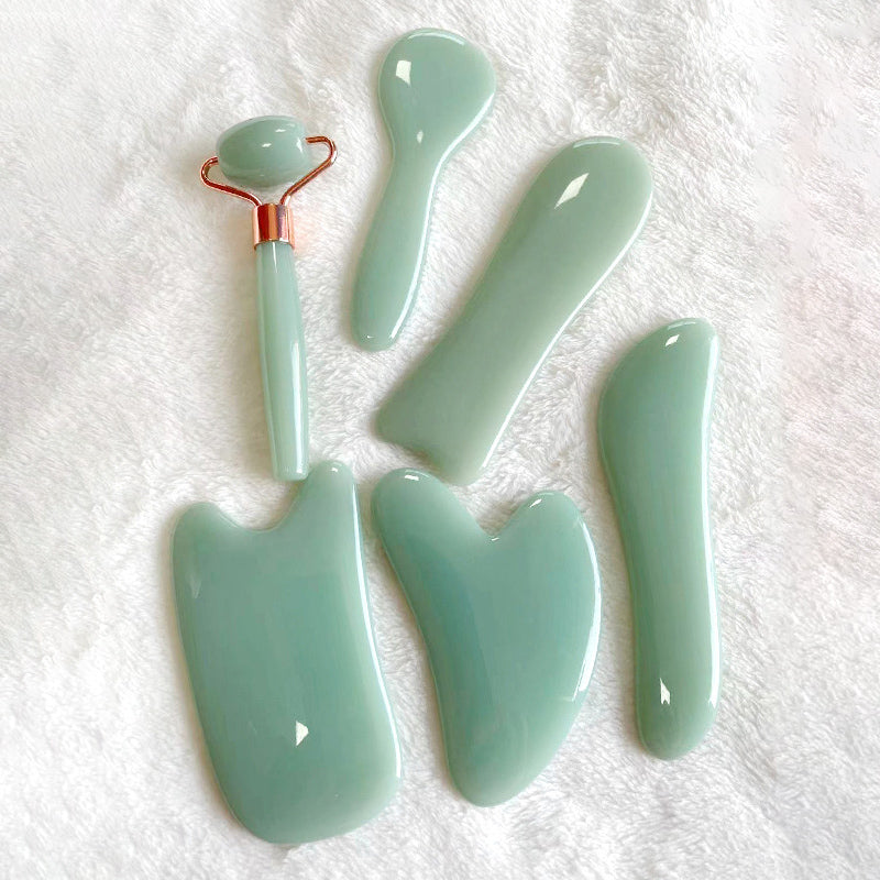 Premium Natural Resin Gua Sha Massage Tool – Scraping Tool Set for Face, Back, Neck, and Body Pain Relief, Smooth-Edge