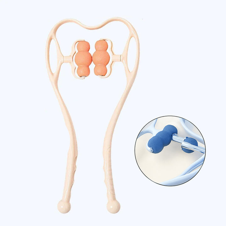 Premium Handheld Neck Massager – Trigger Point Roller for Deep Tissue Pain Relief, Adjustable 360° Massage Balls for Neck, Shoulder, Back, and Arm, Lightweight and Portable Massage Tool for Home or Office Use - StrengthXPhysiotherapy