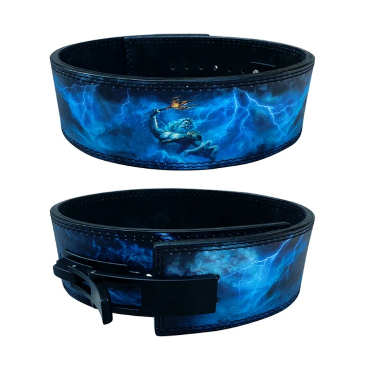 Premium Leather Weightlifting Belt 10MM – Lever Buckle Back Support Belt for Powerlifting, Deadlifts, Squats, Strength 