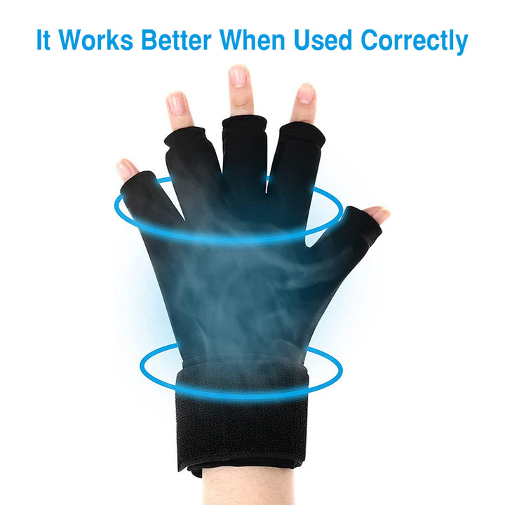Premium Hot & Cold Therapy Gloves for Arthritis Relief – Adjustable Finger Compression Ice Pack for Wrist Sprains, Tendinitis