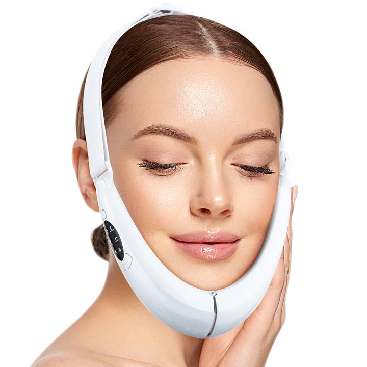 Premium V Face Massager with 5 Modes, Red Blue Light Therapy, Facial Beauty Instrument, Anti-Aging Skin Tightening Device,