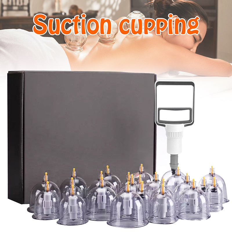 Premium Cupping Therapy Set – Professional Vacuum Suction Cups for Chinese Medicine Physiotherapy, Massage, and Muscle Relaxation, Durable Plastic Jars for Home and Professional Use - StrengthXPhysiotherapy