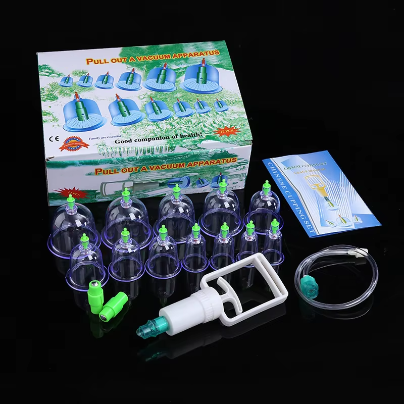Premium Vacuum Cupping Therapy Set – 6, 12, or 24 Plastic Suction Cups for Massage, Relaxing Muscles, Pain Relief, and Well-Being, Safe Alternative to Traditional Cupping, Durable Quality - StrengthXPhysiotherapy