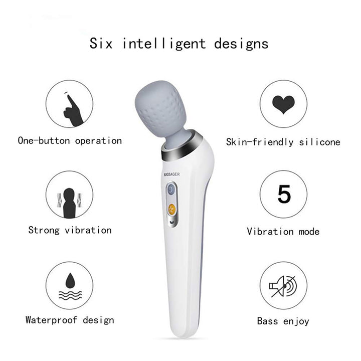 Premium USB Handheld Electric Massager – High Frequency Vibration Wand for Neck, Back, and Muscle Pain Relief, Deep Tissue