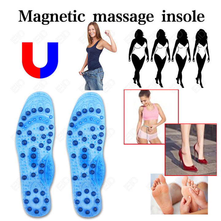 Premium Foot Acupressure Insoles with 68 Magnet Therapy – Breathable Sports Cushion Inserts for Body Detox, Pain Relief, and 