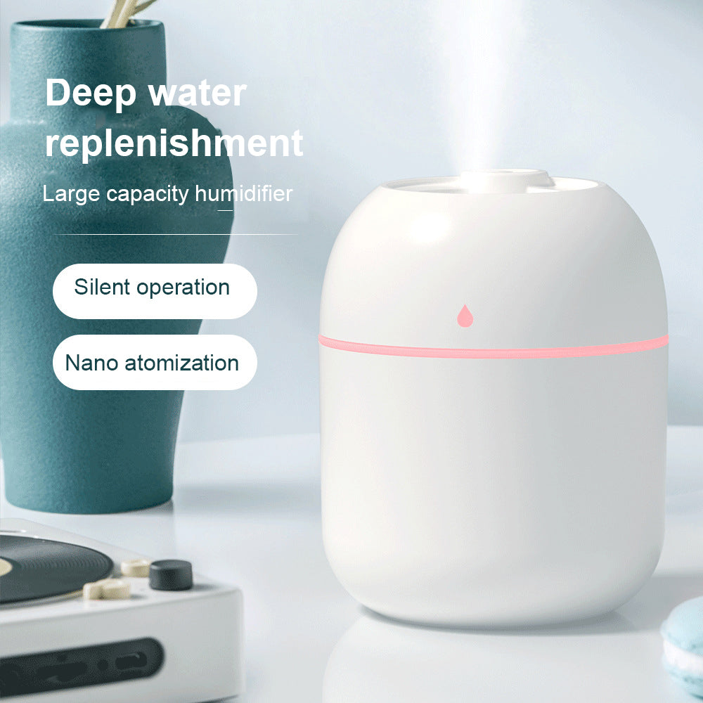 High Quality Portable Mini Ultrasonic Humidifier – USB Essential Oil Diffuser, Indoor Quiet Mist Maker, 220ml Water Tank,