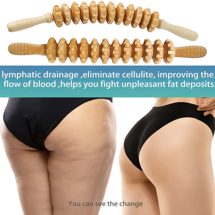 Premium Wooden Therapy Massage Tools – Complete Set for Body Shaping, Anti-Cellulite, Lymphatic Drainage, and Waist Sculpting, Ergonomic Design for Professional and Home Use - StrengthXPhysiotherapy