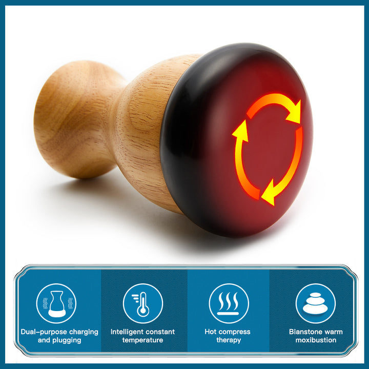 Premium Hot Stone Electric Gua Sha Massager – Back and Waist Massage Tool for Relaxing Muscles, Body Warm Moxibustion Ther