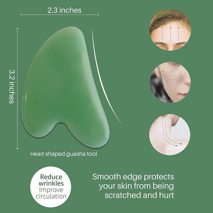 Premium Natural Resin Gua Sha Massage Tool – Scraping Tool Set for Face, Back, Neck, and Body Pain Relief, Smooth-Edge