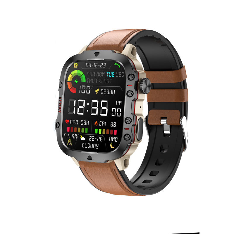 Premium Outdoor Smartwatch for Men – 2.01" HD Screen, 3ATM Waterproof, Bluetooth Calling, AI Voice Assistant, 100+ Sports 