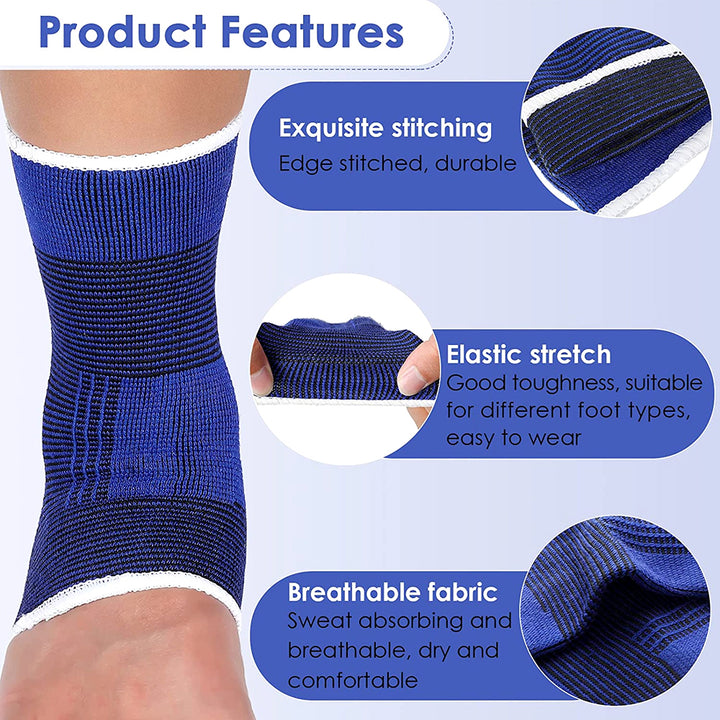 Premium Ankle Brace Compression Sleeve for Sprains & Plantar Fasciitis – Unisex Ankle Support Sock, Breathable Material, 