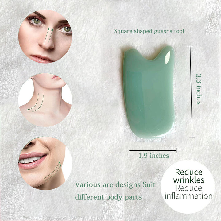 Premium Natural Resin Gua Sha Massage Tool – Scraping Tool Set for Face, Back, Neck, and Body Pain Relief, Smooth-Edge