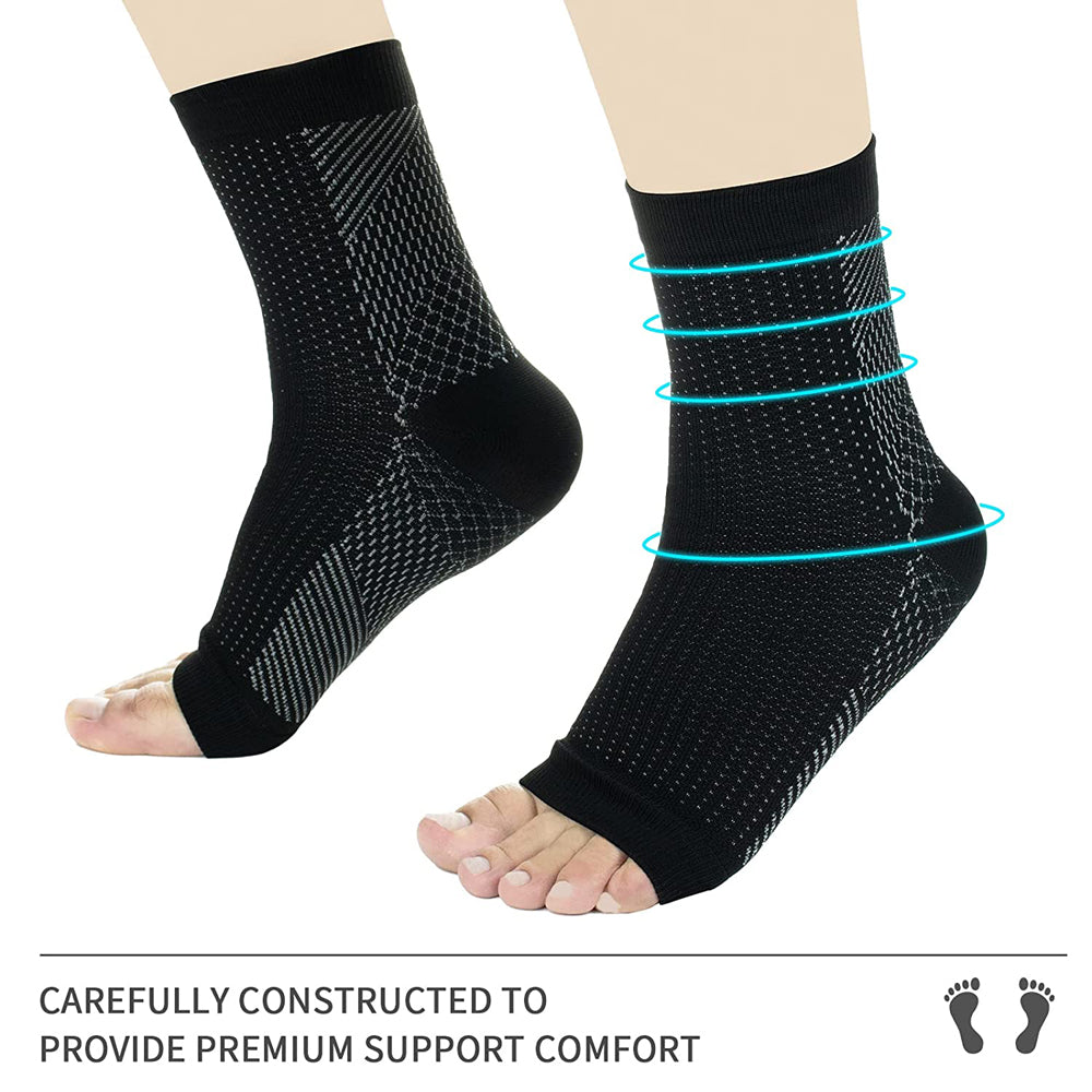 Premium Compression Socks for Neuropathy & Ankle Support – 1 Pair Nano Ankle Brace Sleeve, Pain Relief for Swelling, Plantar 