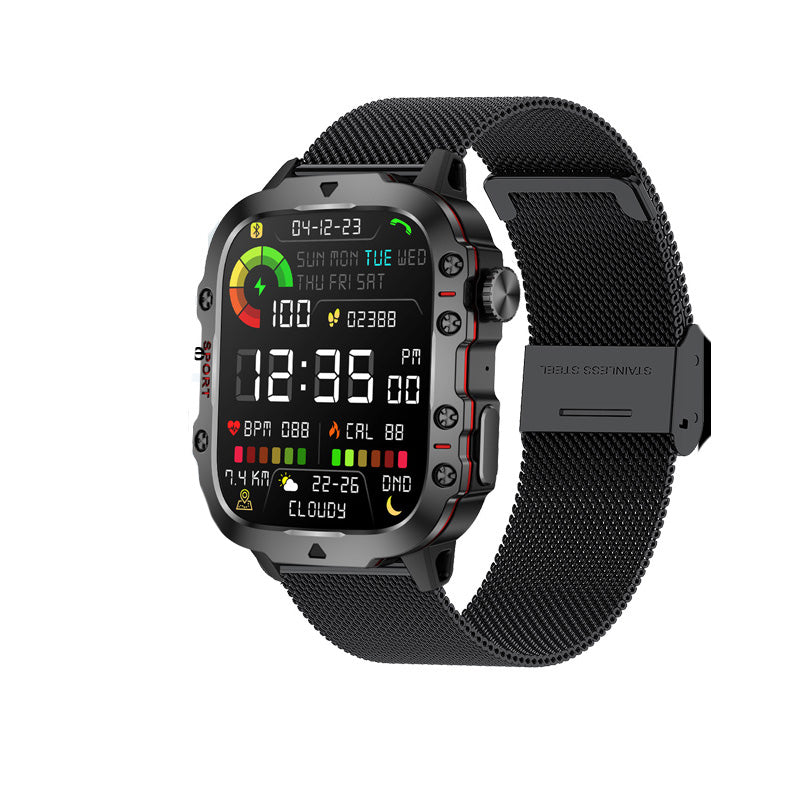 Premium Outdoor Smartwatch for Men – 2.01" HD Screen, 3ATM Waterproof, Bluetooth Calling, AI Voice Assistant, 100+ Sports 