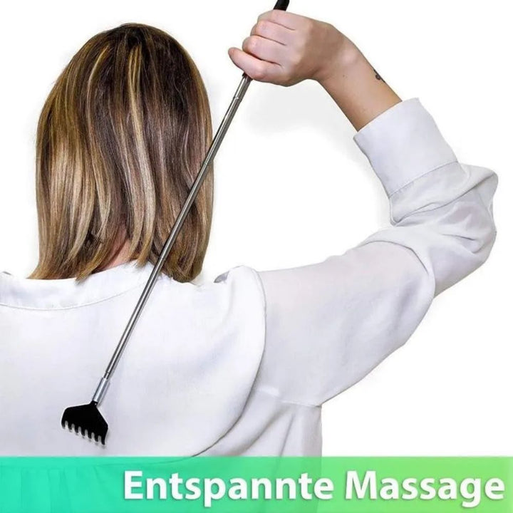 High Quality Telescopic Back Scratcher - Stainless Steel Extendable Back Massager Tool with Hand-Shaped End, Adjustable