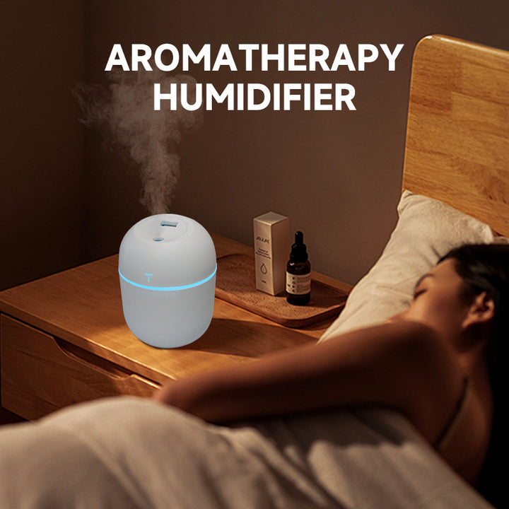 High Quality Portable Mini Ultrasonic Humidifier – USB Essential Oil Diffuser, Indoor Quiet Mist Maker, 220ml Water Tank,