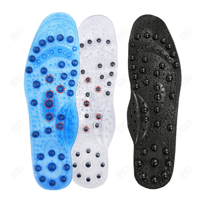 Premium Foot Acupressure Insoles with 68 Magnet Therapy – Breathable Sports Cushion Inserts for Body Detox, Pain Relief, and 