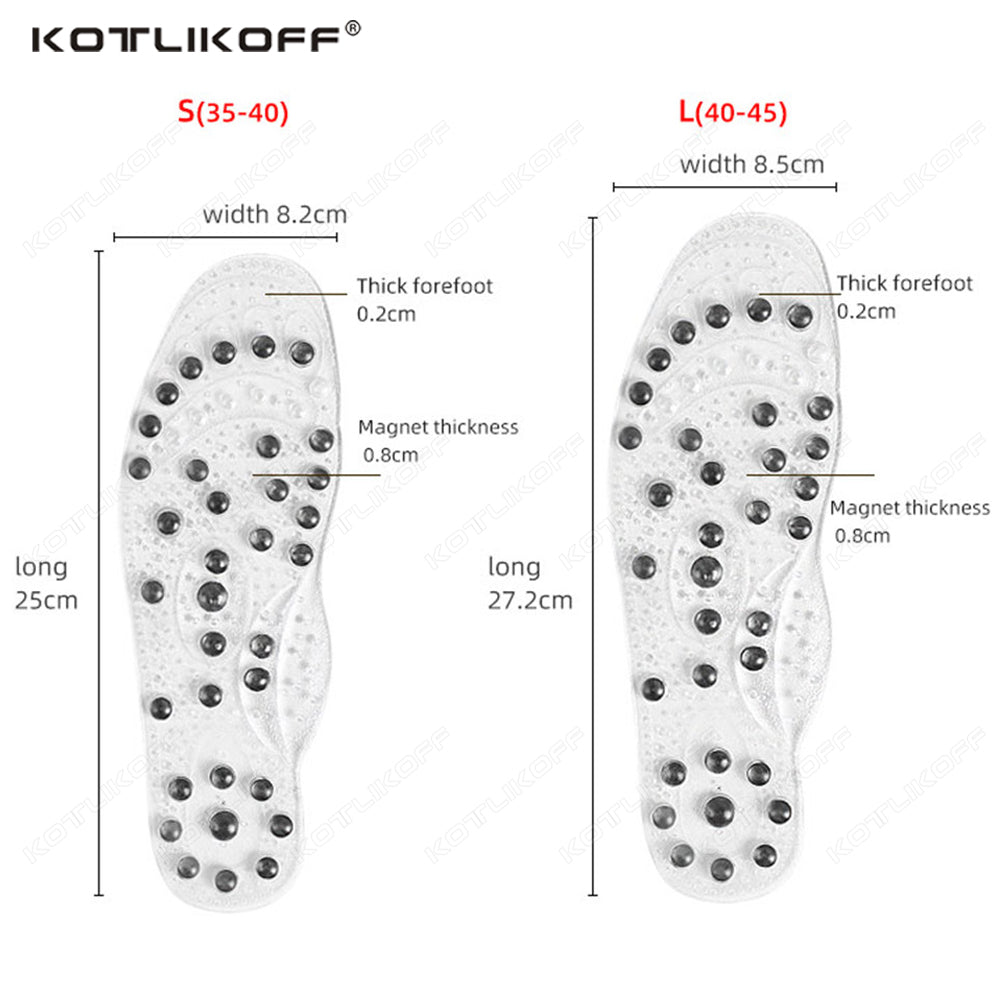 Premium Foot Acupressure Insoles with 68 Magnet Therapy – Breathable Sports Cushion Inserts for Body Detox, Pain Relief, and 