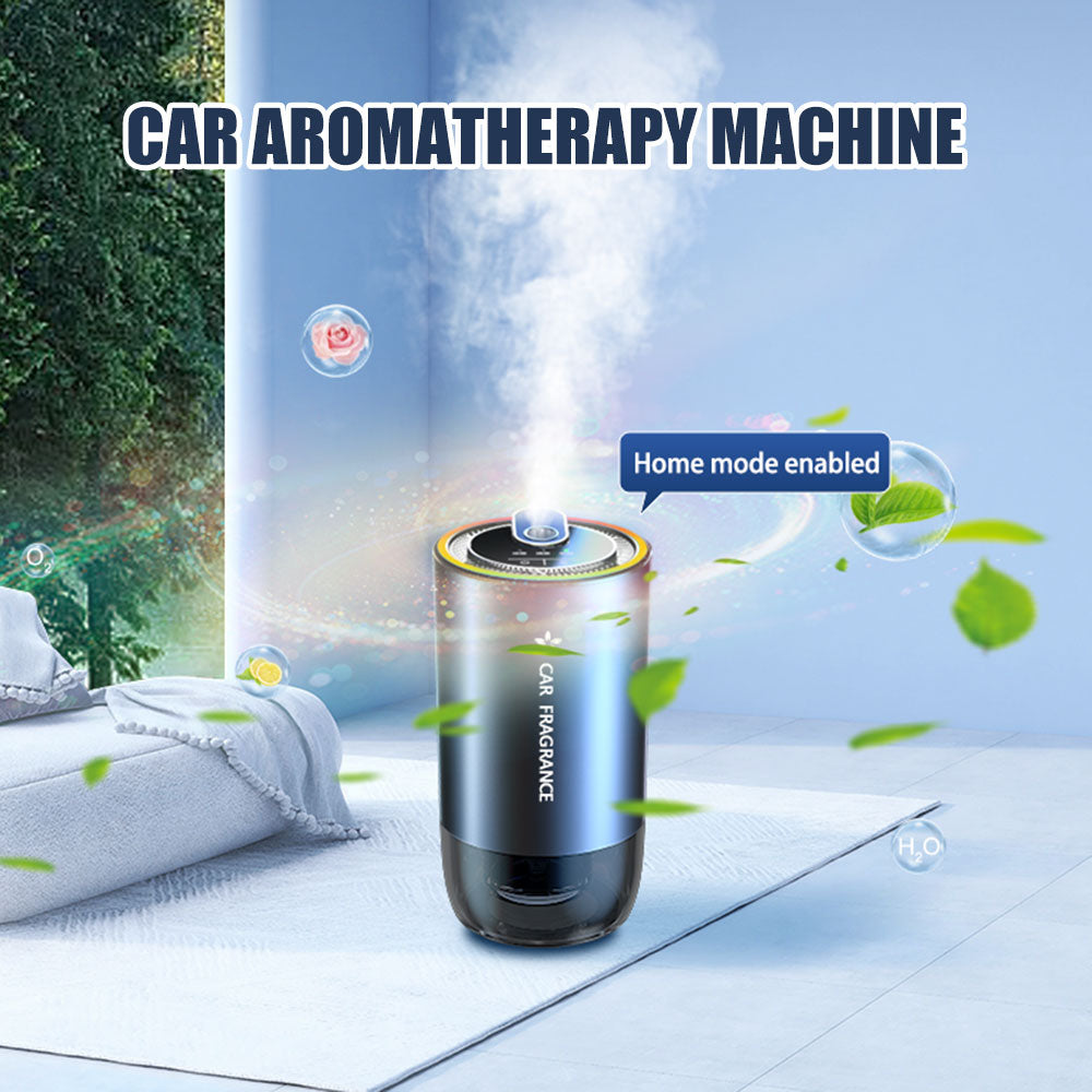 Premium 3-in-1 Car Air Freshener – Aromatherapy Essential Oil Diffuser with Adjustable Starry Sky Light, Music Rhythm Display