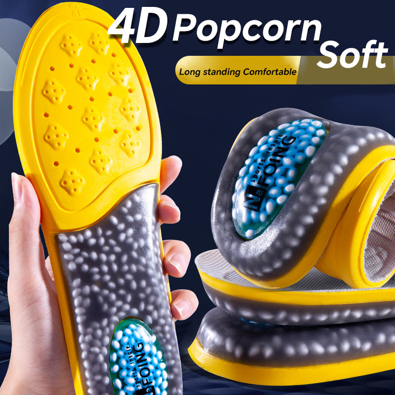 Premium Sport Insoles for Shoes - High Elasticity PU Memory Foam Air Cushion - Triple Shock Absorbing Sole Pad for Men, Women