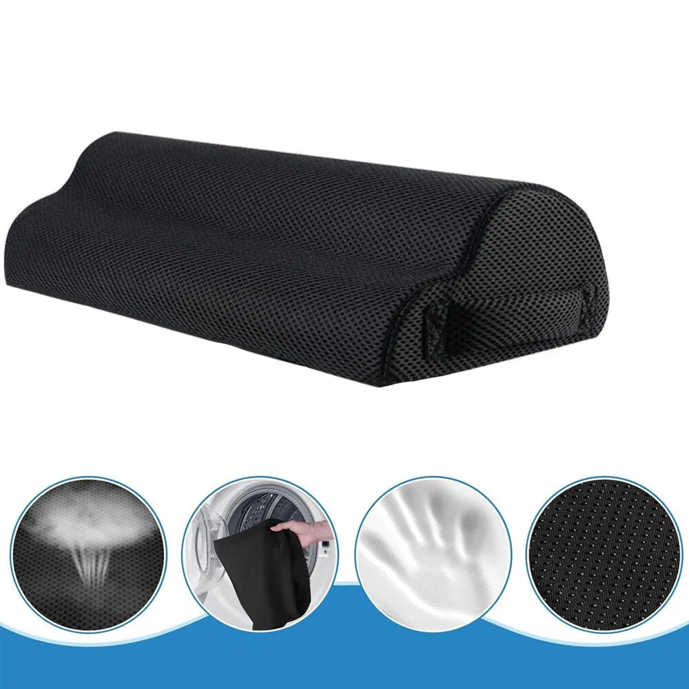 Premium Adjustable Memory Foam Under Desk Foot Rest for Office Chair & Gaming, Ergonomic Support for Back, Hip, Knee, 
