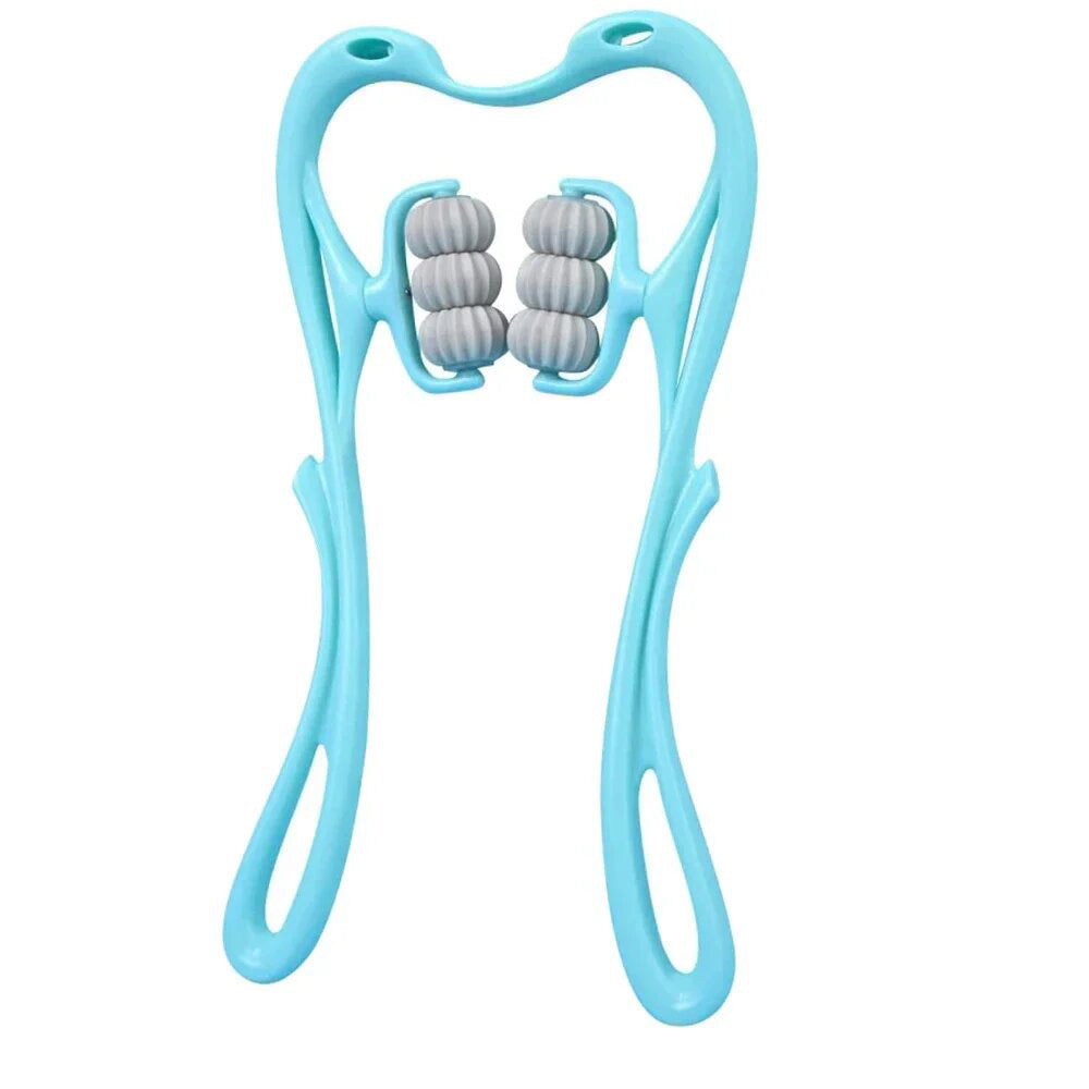 Premium Handheld Neck Massager – Trigger Point Roller for Deep Tissue Pain Relief, Adjustable 360° Massage Balls for Neck,