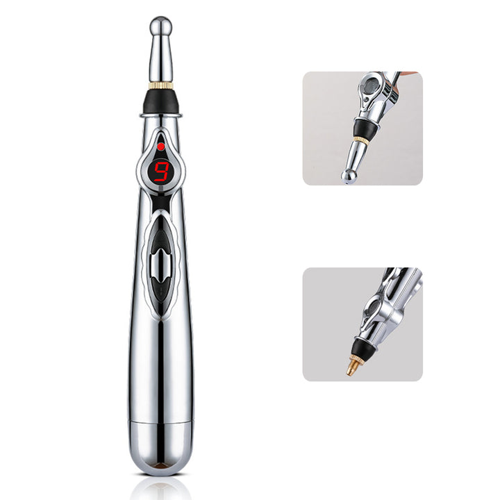 Premium Electronic Acupuncture Pen for Body Massage - EMS Microcurrent Acupressure Meridian Pen with 9 Adjustable Intensity 