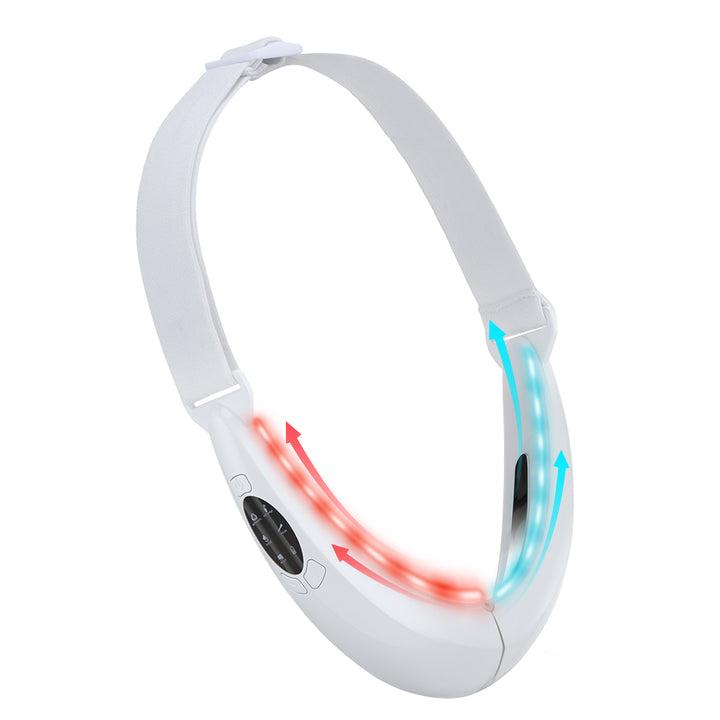 Premium V Face Massager with 5 Modes, Red Blue Light Therapy, Facial Beauty Instrument, Anti-Aging Skin Tightening Device,