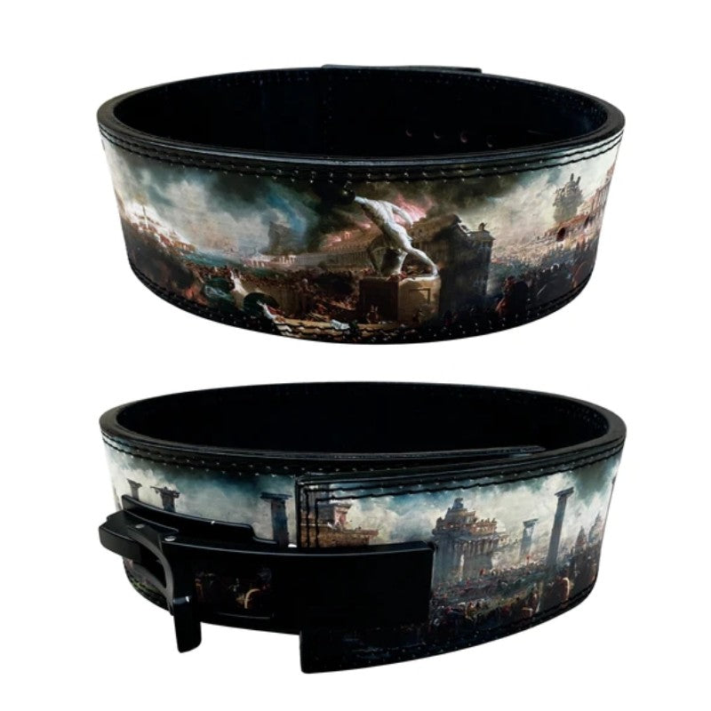 Premium Leather Weightlifting Belt 10MM – Lever Buckle Back Support Belt for Powerlifting, Deadlifts, Squats, Strength 