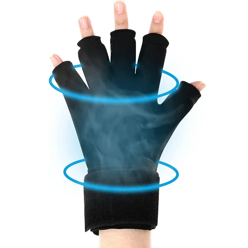 Premium Hot & Cold Therapy Gloves for Arthritis Relief – Adjustable Finger Compression Ice Pack for Wrist Sprains, Tendinitis