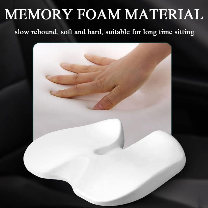 Premium Non-Slip Orthopedic Memory Foam Cushion – Tailbone and Sciatica Pain Relief Seat Cushion for Prostate Comfort
