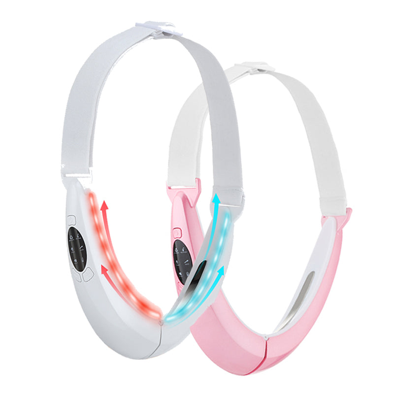 Premium V Face Massager with 5 Modes, Red Blue Light Therapy, Facial Beauty Instrument, Anti-Aging Skin Tightening Device,